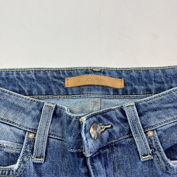 Joes jeans The Wyatt High Rise size 26 Retro Crop Distressed Medium Wash - Picture 6 of 11